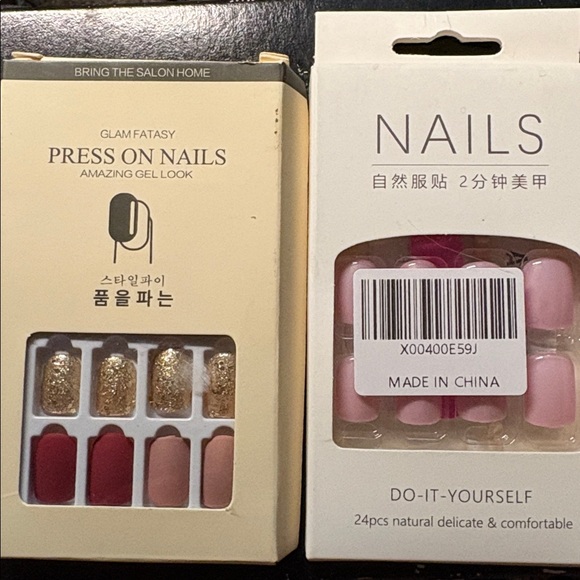 None Other - Two (2) Sets of Press on Nails Medium length